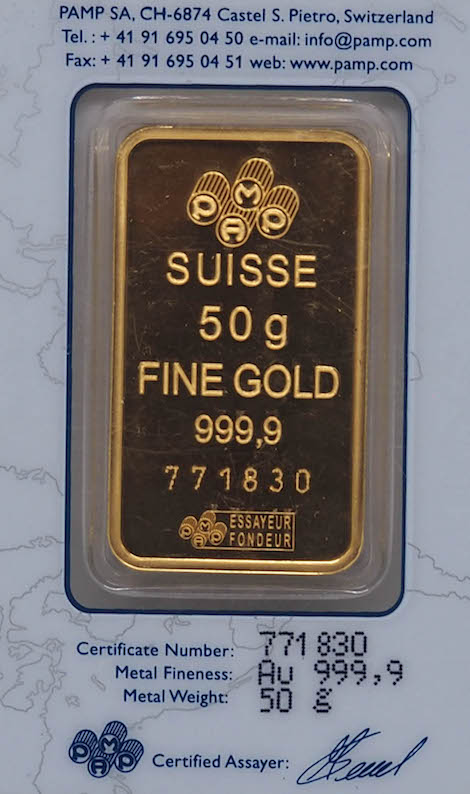 Suisse Fine Gold Bar